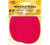 Kleiber Small Iron on/Sew on Oval Cord Arm/Knee Patches, Red