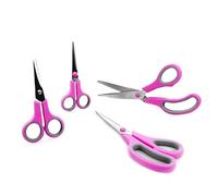 Kleiber Soft Touch Scissor Set - 4piece - Pink Grey