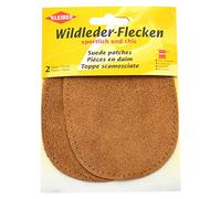 Kleiber Suede Leather Patches-Pair (2) -12cm x 10cm-Oval-Brown
