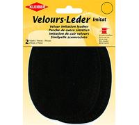 Kleiber Velour Imitation Leather Oval Patch, Dark Brown