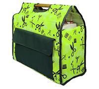 Kleiber Wooden Handled Sewing Machine Bag, Fabric, Green, 45 x 45 x 21 cm