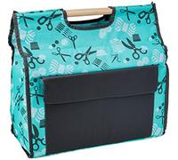 Kleiber Sewing Machine Bag with Padded Sides and Storage Pockets, Synthetic Material, Turquoise/Grey, 44 x 40 x 20 cm