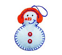 KLEIE|#Kleiber Felt Mini-3x Christmas Baubles, Fabric, Multi Coloured, 18x14x1.5 cm