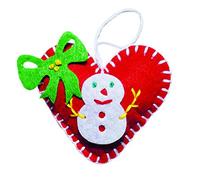 KLEIE|#Kleiber Felt Mini-3x Christmas Baubles, Fabric, Multi Coloured, 18x14x1.5 cm