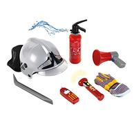 Klein Firefighter Set, 7-part with Helmet, Torch, Fire Extinguisher & More, Ages 3+, Packaging Dimensions: 52.4cm x 35cm x 20cm