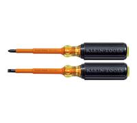 KLEIN TOOLS 2-Piece Set of 4 Insulated Screwdrivers Klein Tools 33532-INS