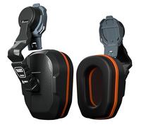 KLEIN TOOLS 22029 Non-Conductive Hard Hat Earmuffs, Up to 27dB NRR, Hearing Protection Earmuffs Compatible with Full Brim, Cap Style, and Safety Helmets, Soft Foam Cushion, Hard Hat Accessories