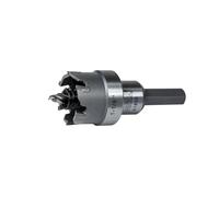 Klein Tools 31856 Heavy Duty Hole Cutter, 1-1/8-Inch Carbide Hole Cutter Cuts Stainless Steel, Mild Steel, Iron, and Copper