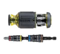 Klein Tools 32308HD Impact Driver Set, 12-in-1 Stubby Driver Set, 2 Hex Flip Sockets, 7 Bits, 1/4-Inch Deep Bit Holding Feature