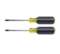 Klein Tools 32378 Combination Tip Screwdriver Set with #1 and #2 Combination Tips and Cushion-Grip Handles, 2-Piece