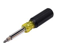 Klein Tools Screwdriver & Nut Driver 32500 — 11-in-1, 8 Bits, 3 Nut Drivers, Cushion Grip