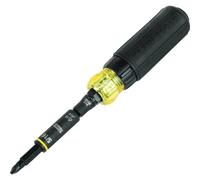 Klein Tools 32500HDRT KNECT Multi-Bit Screwdriver/Nut Driver, Ratcheting Impact Rated 11-in-1 Tool with Phillips, Slotted, Square and Torx Tips