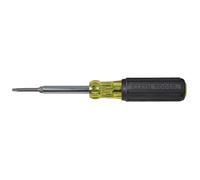 Klein Tools 32560 Multi-Bit Screwdriver/Nut Driver, Extended Reach 6-in-1 Tool with Phillips, Slotted and Square Bits and Nut Drivers