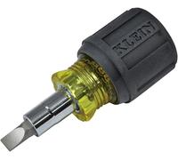 Klein Tools 32561 Stubby Screwdriver and Nut Driver with 6-in-1 Multi-Bits, 1 a