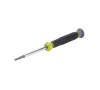 Klein Tools 32581 4-in-1 Electronics Screwdriver Set with 2 Slotted, 2 Phillips Precision Machined Bits, Ideal for Terminal Blocks