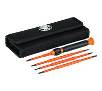 Klein Tools 32584INSR Precision 8-in-1 Screwdriver Set with Case, 1000V Rated Insulated Set with Phillips, Slotted and Tamperproof TORX Tips