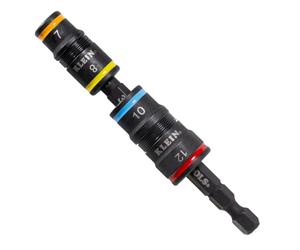 Klein Tools 32932M 4-in-1 Impact Socket Set, 2 Flip Sockets with 4 Metric Hex Sizes, 7 mm, 8 mm, 10 mm, 12 mm