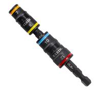 Klein Tools 32932M 4-in-1 Metric Impact Socket Set, 2 Flip Sockets with 4 Metric Hex Sizes, 7 mm, 8 mm, 10 mm, 12 mm