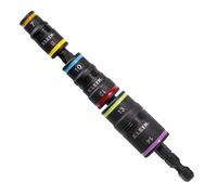 Klein Tools 32933M 6-in-1 Impact Socket Set Features 3 Flip Sockets, 6 Metric Hex Sizes 7 mm to 14 mm, Magnetic