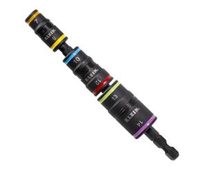 Klein Tools 32933M 6-in-1 Impact Socket Set Features 3 Flip Sockets, 6 Metric Hex Sizes 7 mm to 14 mm, Magnetic