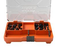 Klein Tools 33001S 20-Piece Impact Driver Bit Set, Slim PH2 T25 ProFlex Bit Set, MODbox Compatible Storage Case, Phillips and TORX Bits, Organizing Bin and Tray
