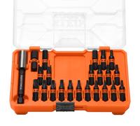Klein Tools 33510S Security Bit Set, 23-Piece, Slim ProFlex Impact Bit Set, Security TORX Drill Bits, MODbox Compatible, Tamperproof Bits, Professional Tool Kit