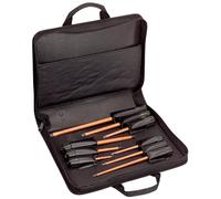 Klein Tools 33528 Insulated Screwdriver Kit with Carrying Case, 1000 V, Cushion Grip, 9-Piece