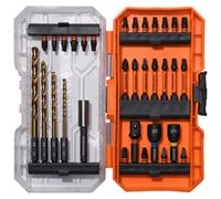 Klein Tools 33811 Drill and Driver Bit Set 32-Piece, Impact Driver Set, Titanium Coated Drill Bits, Precision Machined, MODbox Compatible Storage Case, Professional Tool Kit