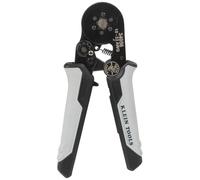 Klein Tools 34056 Ferrule Crimping Tool, Hex Crimper Pliers for 10 to 22 AWG Wire Terminals, Built-in Adjustable Ratchet, for Electrical Work