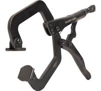 Klein Tools 38621 C-Clamp Locking Pliers with Swivel Pad Jaws, Intuitive Thumb Knob, Adjustable Clamp for Home, Shop, Woodworking, 9-Inch