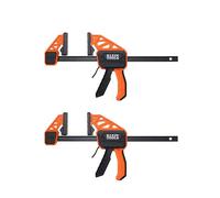 Klein Tools 47550 Bar Clamp, Speed-Klamp 6-Inch, Clamp/Spreader 2-Pack, 150-Pound Clamping Force, One-Handed-Operation for Woodworking and Metal Projects