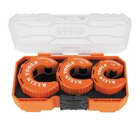 Klein Tools 50048 C-Style Copper Tubing Cutter Set with 1/2, 3/4, and 1-Inch Cutters, MODbox Case, Ultra-Compact for Tight Spaces, 3-Piece