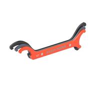 KLEIN TOOLS 50901R Conduit Locknut Wrench Set, 1/2, 3/4 and 1-Inch, Straight Compact Alloy Steel Design Tightens and Loosens Locknuts in Tight Spaces, 3-Piece