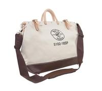 Klein Tools 5102-18SP Deluxe Canvas Tool Bag Made of Natural Canvas with 13 Interior Pockets and Detachable Shoulder Strap, 18-Inch