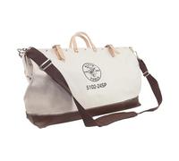 Klein Tools 5102-24SP Deluxe Canvas Tool Bag 24-Inch Made of Natural Canvas with 17 Interior Pockets and Detachable Shoulder Strap
