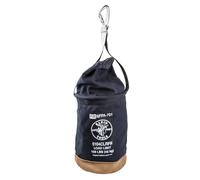 Klein Tools 5104CLRFR Canvas Bucket, Flame-Resistant Top Closing Tool Bucket, with Double-Reinforced Bottom, 100-Pound Load Rated
