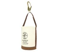 Klein Tools 5104OCTO Canvas Bucket with Leather Bottom and 6 D-Ring Connection Points on Interior, Load Rated up to 100-Pounds