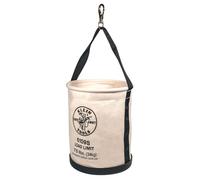 KLEIN TOOLS 5109S Canvas Bucket, Straight Wall Tool Bucket Swivel with Swivel Snap, 75-Pound Load Rated