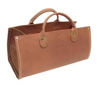 Klein Tools 5115 Tool Bag, Leather Tote for Hand Tools is Extra Heavy Duty Organizer with Double Ply Bottom