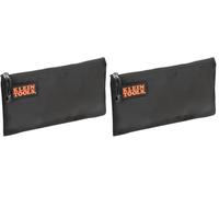 Klein Tools 5139B Zipper Bag, Cordura Nylon Tool Pouch with Heavy-Duty Nylon Zipper Close, 12-1/2-Inch, Black (Pack of 2)