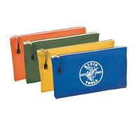Utility Bag, Zipper Tool Bags in Olive, Orange, Blue, Yellow, 12.5-Inch Canvas, 4 Piece Klein Tools 5140