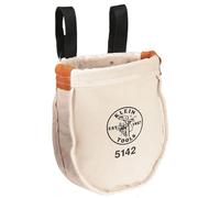 Klein Tools 5142 Heavy Tool Bag, No. 8 Canvas Utility Bag, Reinforced with Rope and Tanned Leather, Loop Belt Connection
