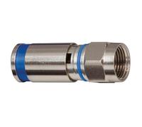 KLEIN TOOLS 539 VDV812-624 Weatherproof Compression F-Connector for RG6 Coax Cable, 50-Pack, Silver Metallic, 50 Pack