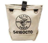 Klein Tools 5416OCTO Tool Bag, Bull-Pin and Bolt Pouch, No. 4 Canvas with Tunnel Connection, 5 x 5 x 9-Inch
