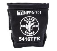 Klein Tools 5416TFR Tool Bag, Flame Resistant Canvas Bag for Bolt Storage with Double Reinforced Bottom and Tunnel Connect, 5 x 10 x 9-Inch
