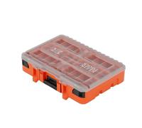Klein Tools 54400MBX MODbox Tall Compartment Box | Full-Width Tool Organizer, Stackable Module is Small Parts Tool Box with 20 Compartments, 9 Removable Bins for Fasteners
