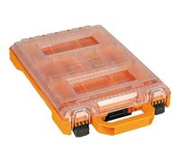 Klein Tools 54808MB MODbox Tall Compartment Box, Half-Width Tool Box Organizer, Small Parts Tool Box has 10 Compartments, 4 Removable Bins for Fasteners and Small Components, Stackable Tool Box Module