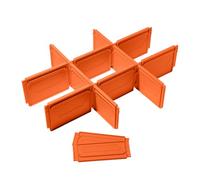 Klein Tools 54923MBR MODbox Drawer Dividers, 24-Piece Adjustable Organizer Set, Three Drawer Compatible, Impact-Resistant, Tool Storage Organization