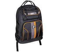 Klein Tools 55475 Tradesman Pro Tool Gear Backpack, Black With Orange/Gray, 17.5"