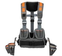 Klein Tools 55829MB Vest Combo with Tool Pouches, Fully Adjustable, Padded Support for Electricians, Carpenters, Construction